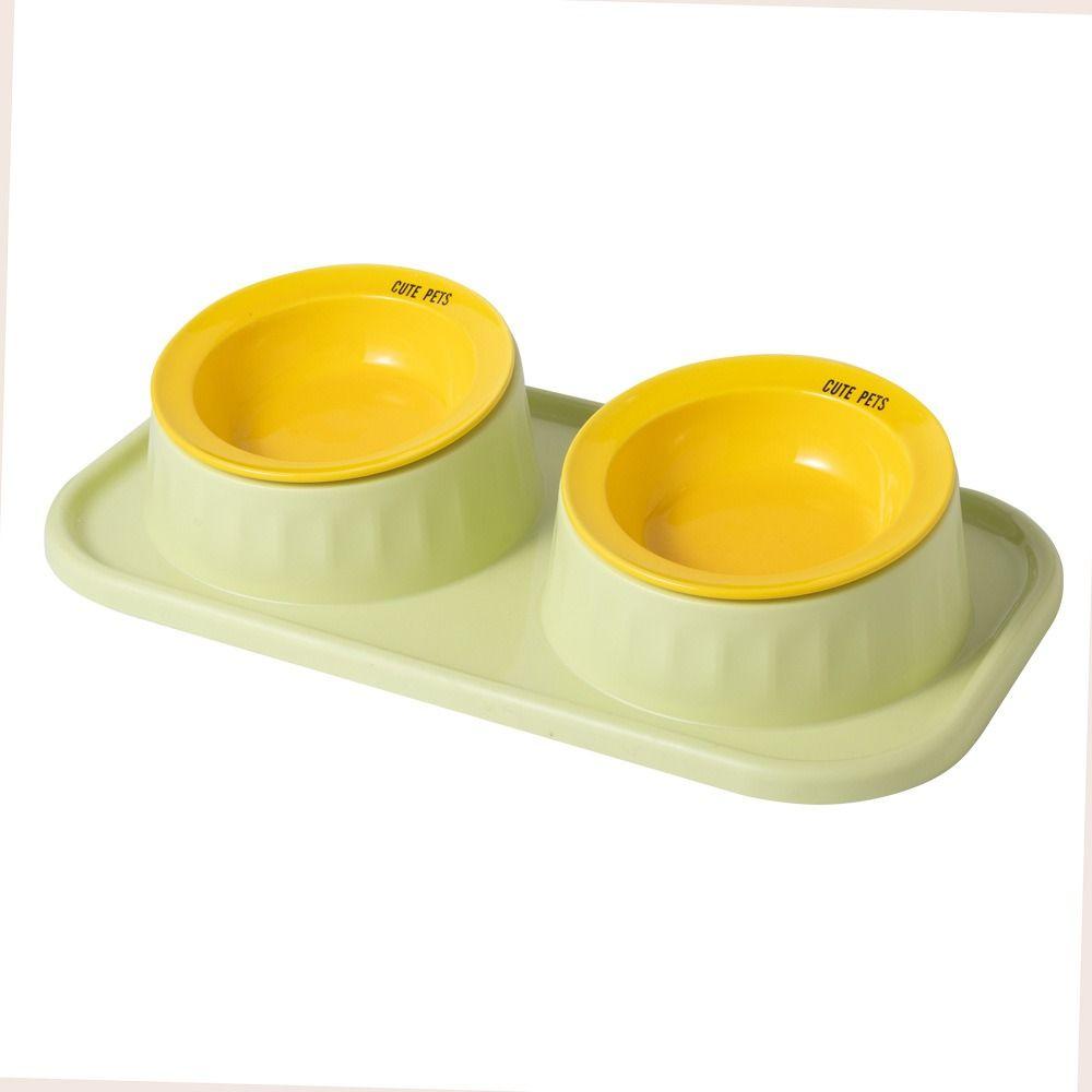 Conjunto de Tigelas Duplas Anti-tombamento para Alimentação de Animais Cerâmica Tigela de Alimentação para Animais Tigela para Gatos Tigela Dupla para Animais Exterior