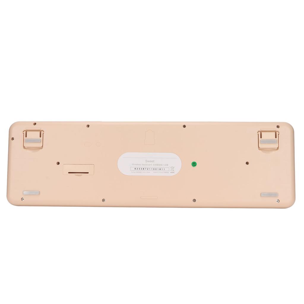 Wireless Keyboard Mouse 104 Keys Ergonomic Cute Desktop Game Keyboard Mouse Kit for Girls for Home Work Gaming