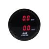 52mm Dual Air Pressure Gauge Suspension for Cars with 1/8NPT  Sensor RED BLUE LED