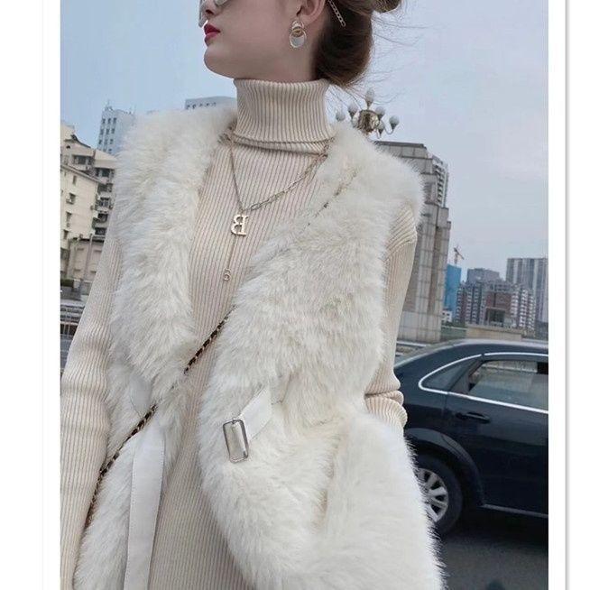 European autumn and winter imitation mink velvet vest femininity outerwear jacket loose cardigan vest trendy imitation fur top