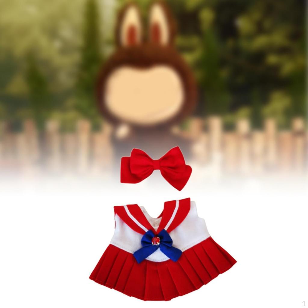 17 Cm Doll Clothing for Plush Dolls, Sailor Outfit Accessories Play