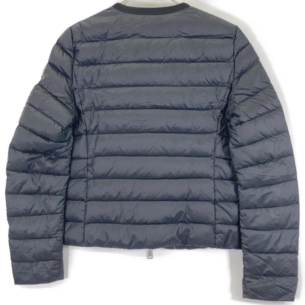 MONCLER CRISTALLETTE GIUBBOTTO collarless down Jacket 1 NavyUsed