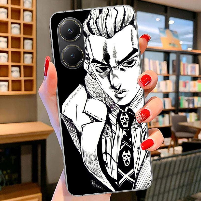JoJo Kira Yoshikage Killer Queen Phone Case For Xiaomi Poco F7 Ultra X7 X6 X5 Pro M7 Redmi 15C 15 13C 13 12C 12 10C 10 9A 9C 9T