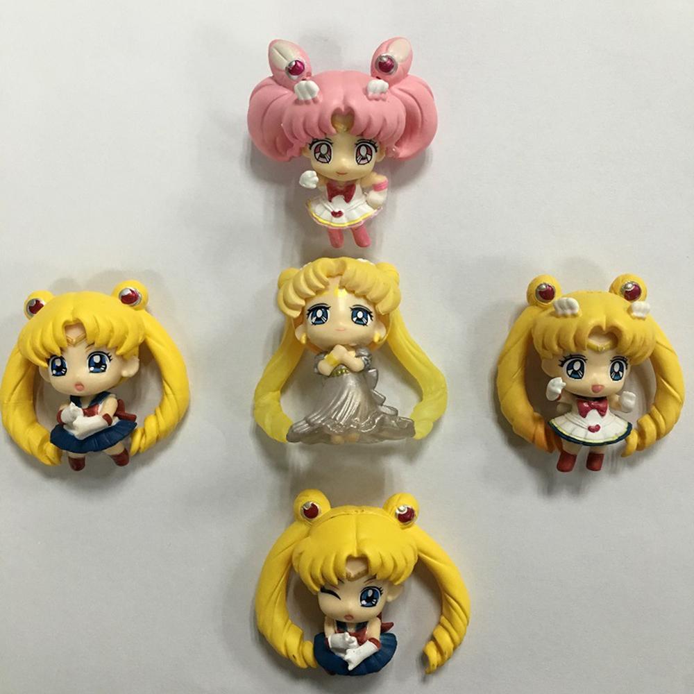 

5 шт. Аниме Сейлор Мун S Фигурка Мультяшная Figuarts Mini Кайю Мичиру Томоэ но Меиоу Сецуна Игрушки для Девочек Модель Подарок Куклы No box