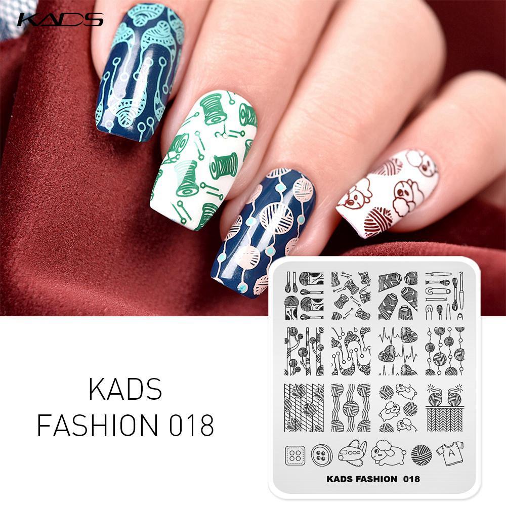kads Fashion 018 Nagelstempelvorlage Modedesigns Nailart Stempelplatten Bild DIY Maniküre Dekoration Muster Werkzeug