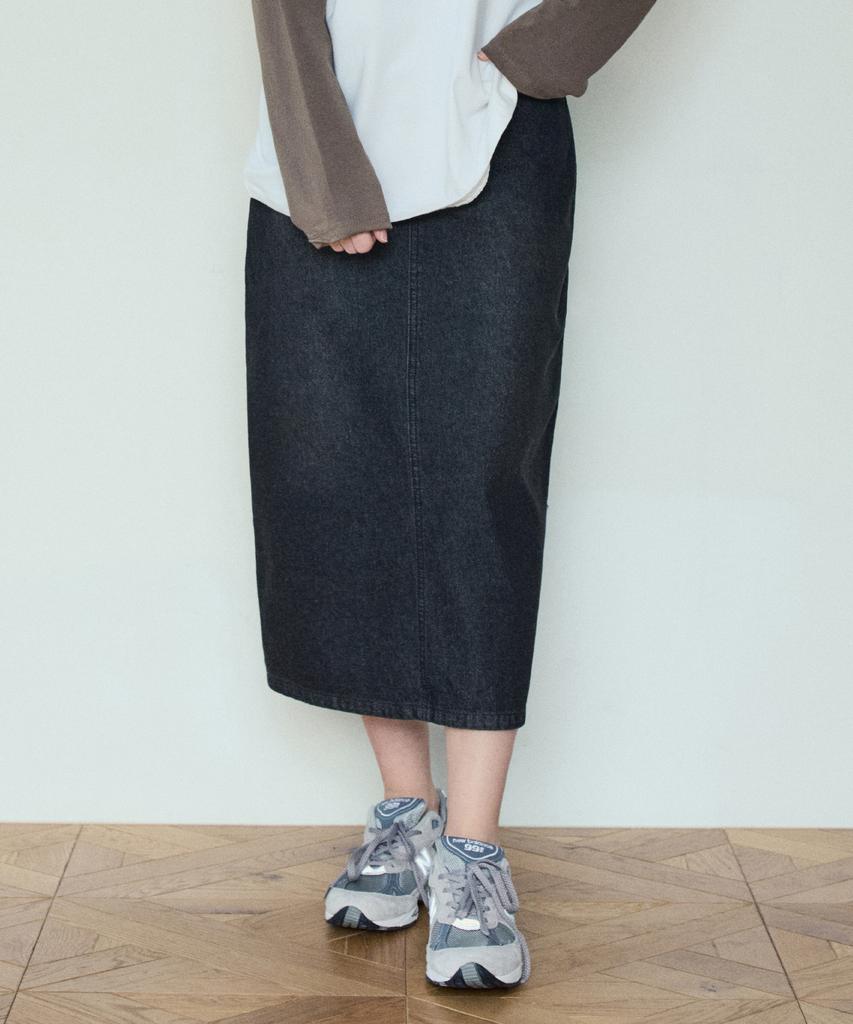 Wednesday Oasis For Woman W/Washed Denim Long Skirt_2 Colors (Wc25_Sk01)