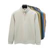 Men's Double-Sided Fleece Half-Zip Hoodie, Stand Collar, Solid Color, Autumn/Winter Fashion, Casual & Warm Top.