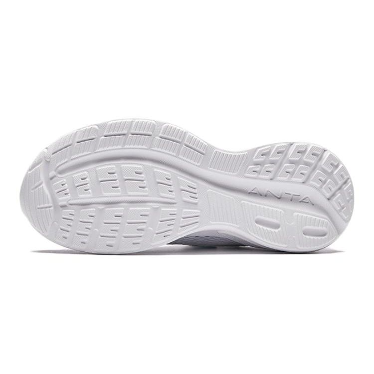 Anta Comfortable Versatile Shock Absorbing Wear Resistant Breathable Low Top Running Shoes Kids Sneakers White Gray A312425513-6
