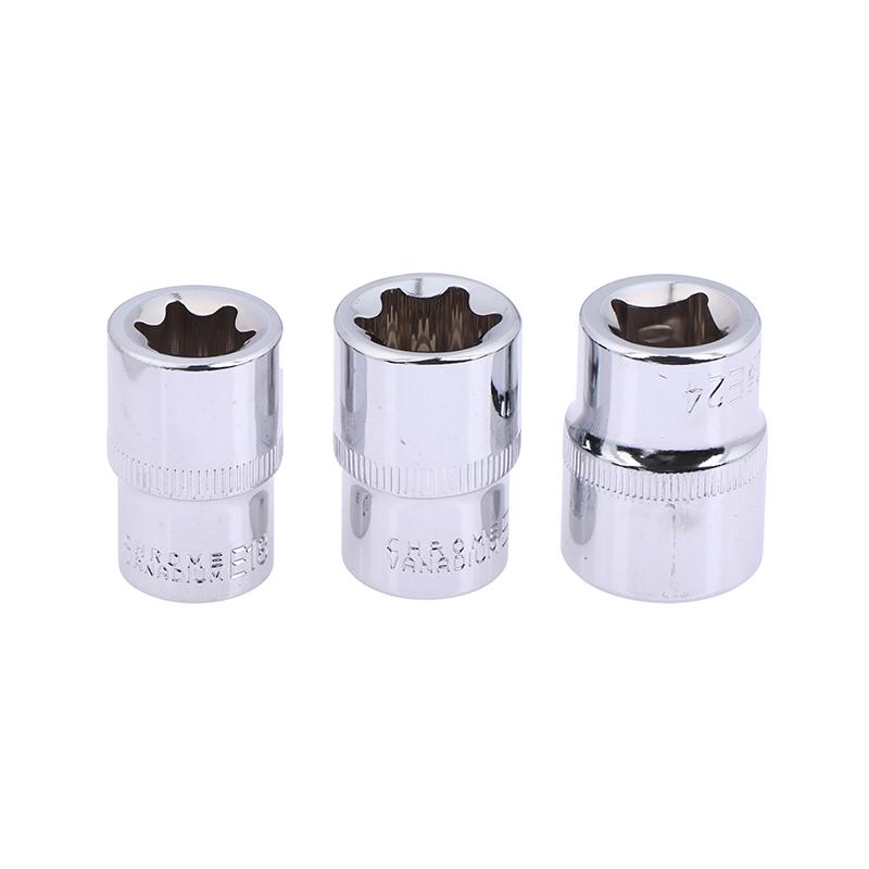 Zestaw 14 szt. nasadek E-Torx - Najwyższej jakości zestaw nasadek żeńskich Torx, Gniazda gwiazdkowe o maksymalnym momencie obrotowym, Nasadki zewnętrzne Torx