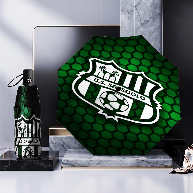 Sass-uolo Football Crest Umbrella 8-Frame for Travel, Camping, Casual Lightweight Portable Umbrella, Essential for Every Family Holidays Gift