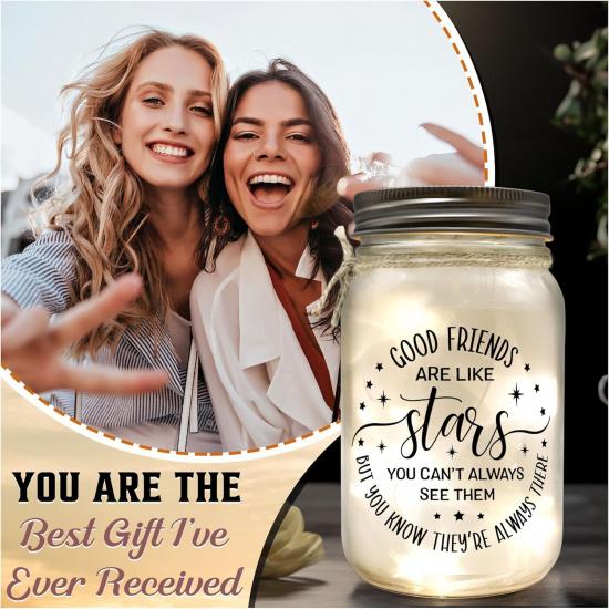 Mason Jar Lights Birthday Gifts for Friend - Christmas Decor Gifts for Bestie, Best Friend, Soul Sister, Sister In Law, Work Bestie, Coworker - 10
