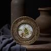 Elegant Resin Circular Picture Frame Antique Design Bronze Carving Photo Frame For Home Decoration And Tabletop Display