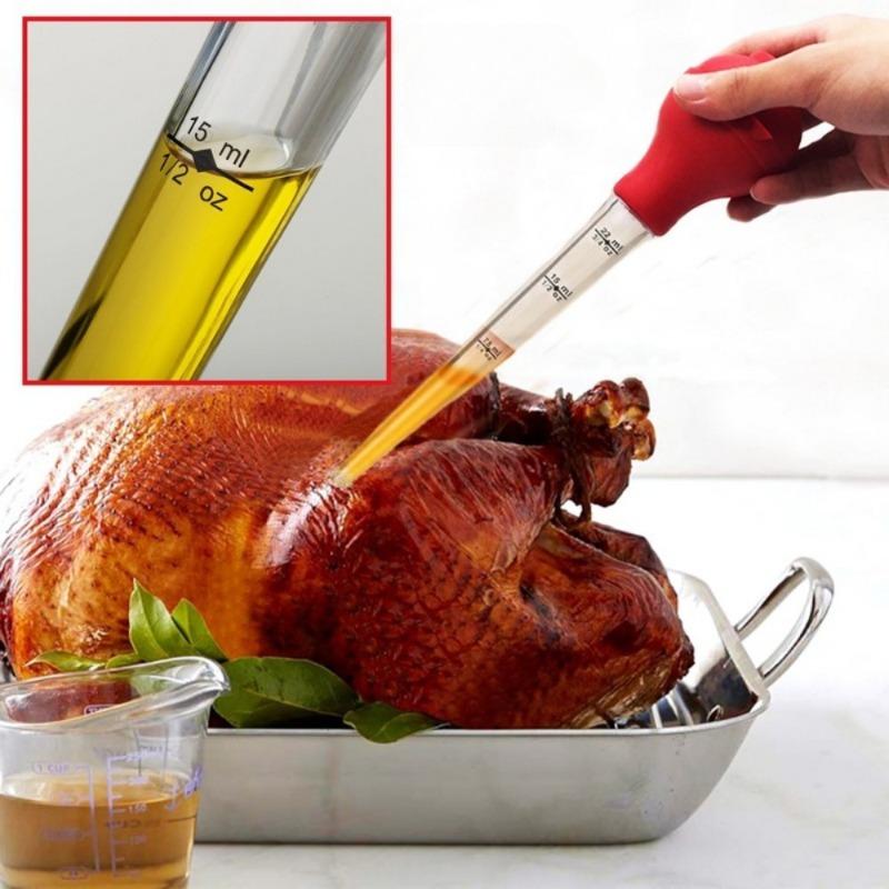 Meat Marinade Injector Syringe Kit with Needles for Cooking Flavoring Steak Poultry Turkey and Chicken Essential Kitchen Tool