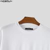 INCERUN Plus Size Men Short Sleeve Print Casual Loose T-shirts Tops
