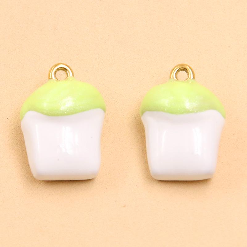 Gold Enamel Stainless Steel Ice Cream Star DIY Jewelry Accessories
