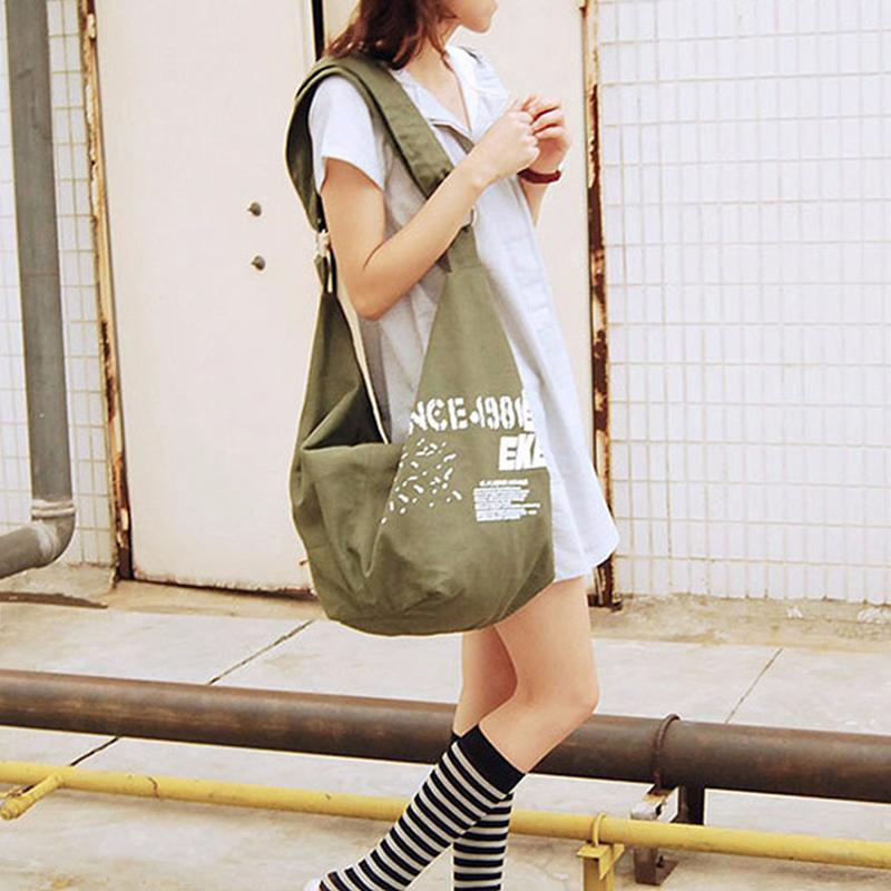 Casual Letter Design,Canvas Bag For Women ,Large Capacity Hobo Bags, Fashion Shoulder Bag ,Shopping Girls Handbags and Totes  bo