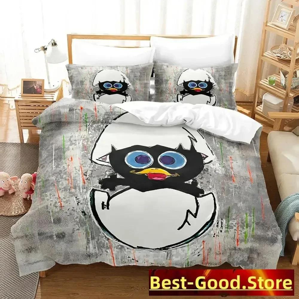 Cute Calimero Bedding Set Single Twin for Full Queen King Size Bed Set Aldult Kid Bedroom soft Duvetcover Sets Kawaii Bed