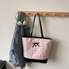 Sweet bow single shoulder tote bag women's summer new fashionable large-capacity backpack