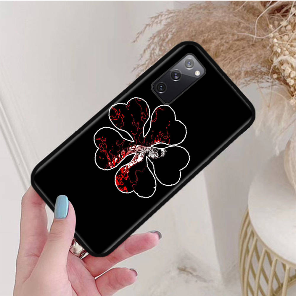 Black Case for Xiaomi Poco X6 X4 M5 M6 F5 F6 C65 C55 C50 C51 C40 Pro Redmi 14C A3X 13C 12C 11T 10A 9C Note 7 6 8A Plus W-50 Black Clover