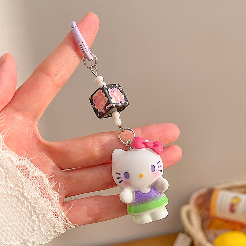 2026Hello Kitty Pendant, Little Doll Diy Handmade Resin Pendant Ins Wind Gift Keychain