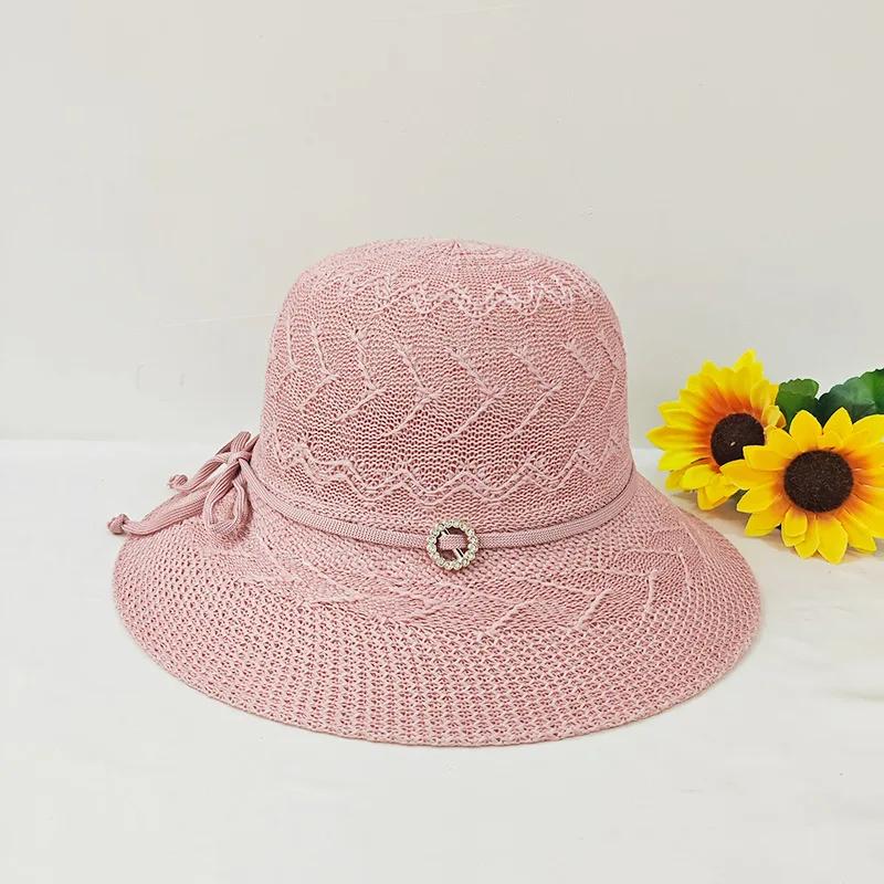 

Summer Sun Hat for Women, Breathable Wide Brim Beach Cap for Mom, Grandma – Lightweight UV Protection one size fits all розовый
