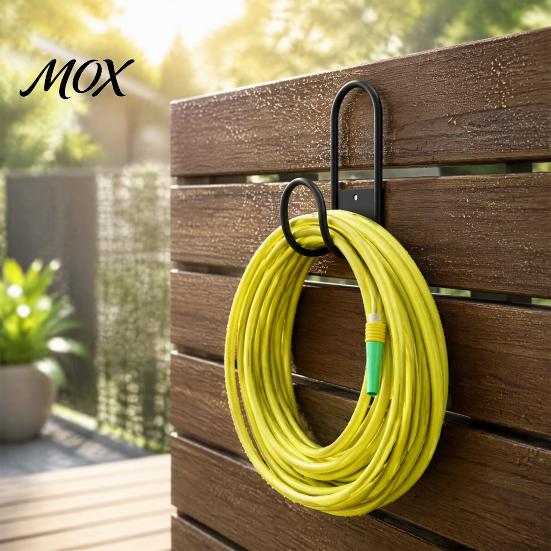 Garage Tool Organizer Heavy Duty Garden Hose Holder, Wall Mount Iron Water Indoor Cleaning Storage Hanger, Multi-functional Hook for Cables