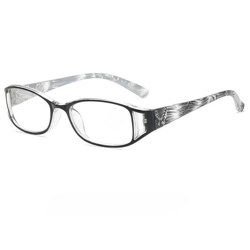 Women Fashionable Reading Glasses Stripes Printed Reading Glasses Anti Blue Light Eyewear Rectangle Presbyopia Eyeglasses