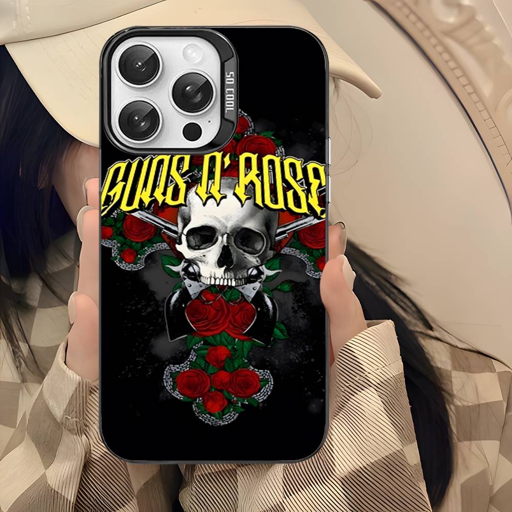 GUNS N ROSES For iPhone 17 16 15 14 13 12 11 Pro Max Plus Matte Color Back Phone Cover
