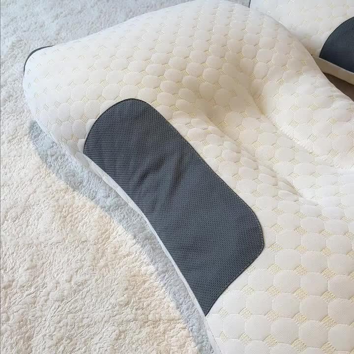 Massage Nackenkissen Verstellbare Ergonomische Orthopädische Konturstütze, Hochwertiger Kissenkern mit Abnehmbarem Reißverschlussbezug