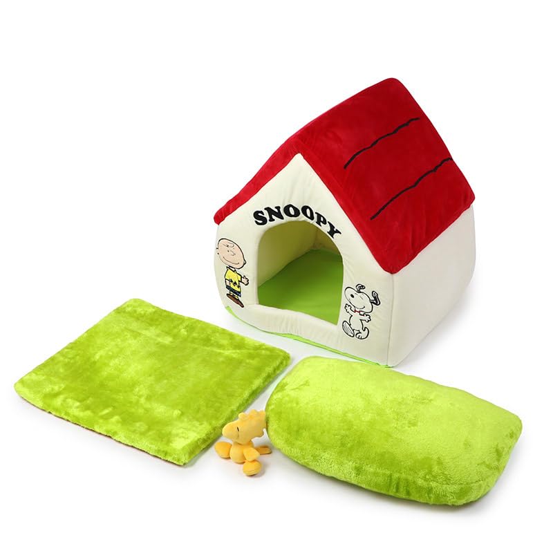 Pet Paradise Dog House Bed Snoopy with Garden Red Roof Large X 50 X Folding (54 H62cm) 508-33325