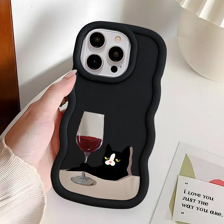 Cute Cat Case for iPhone 18 12 14 XR 17 Air 16 Pro Max 8 11 13 15 Plus Soft Phone Cover