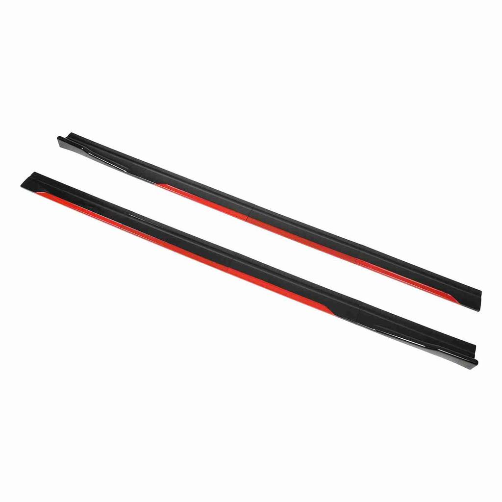 8PCS Car Body Styling Side Skirt Bright Black Red Trim Splitters Diffuser Winglet Universal for Civic