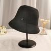 Cappello a secchiello da donna in paglia - Monocolore minimalista (Moda Instagram, Stile Coreano)
