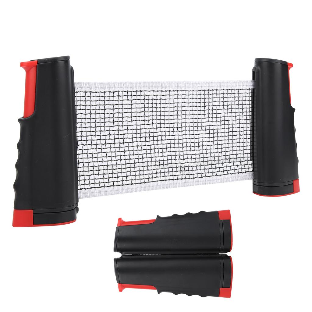 Retractable Table Tennis Net Portable Telescopic Table Tennis Grid Trainning Set RacketBlack Red