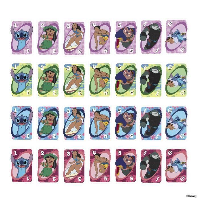 Mattel Games - Disney UNO Lilo et Stitch-Jeu de cartes pour les enfants et la famille JCC10