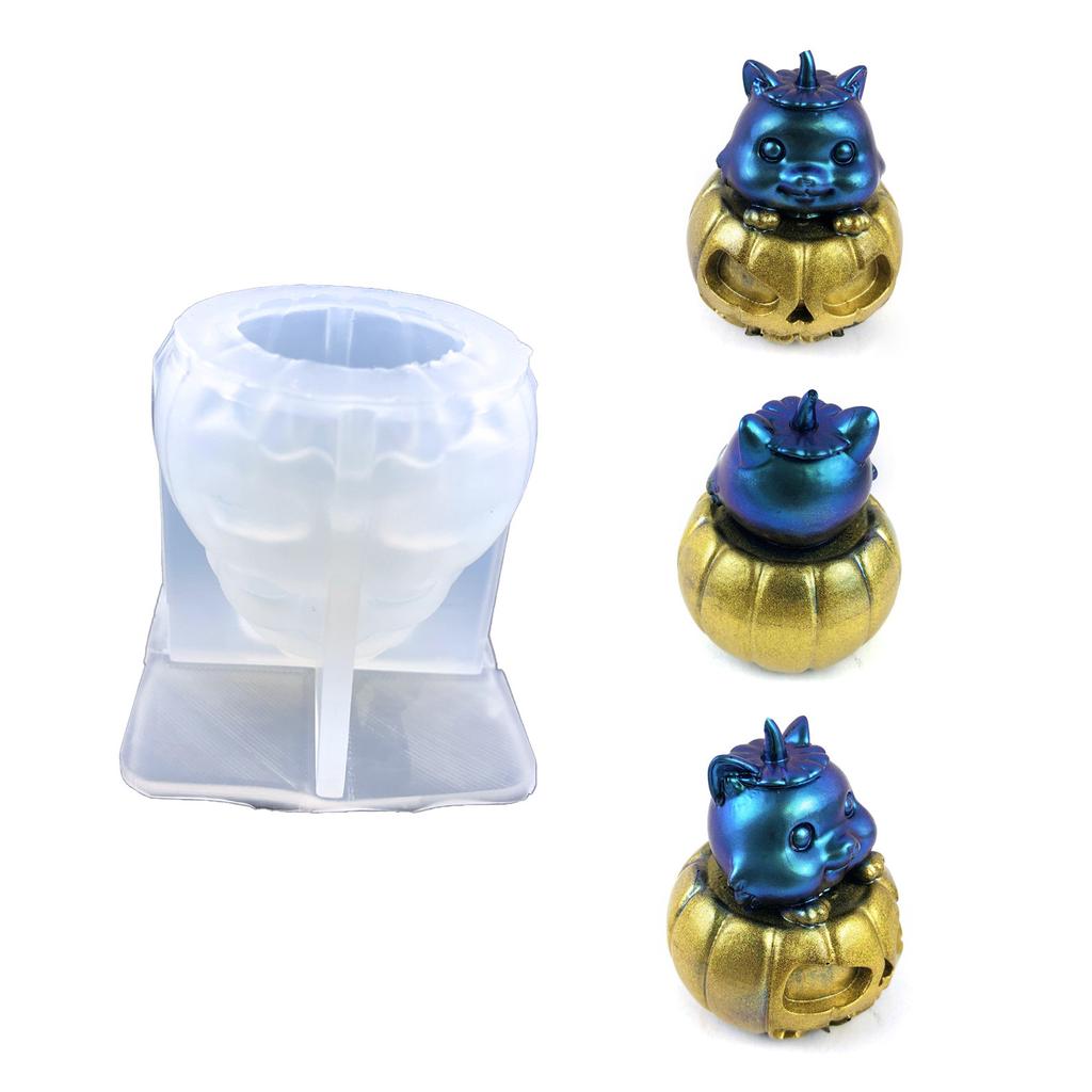 Halloween Cat Silicone Mold for Candle Making Plaster Soap Epoxy Resin Molds Gypsum Chocolate Decoration DIY Baking Mold