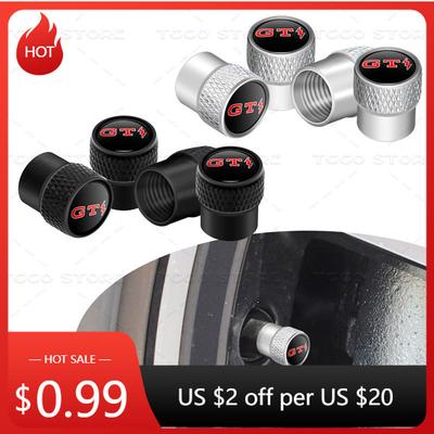 For VW VOLKSWAGEN 2026 New 4pcs Car Wheel Tire Valve Core Cap Dust Proof Covers For GTI Lightning Logo Golf MK3 MK4 MK5 Polo Tou