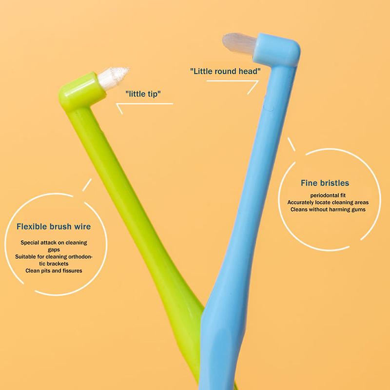 Small Head Single-Beam Teeth Cleaning Toothbrush Interdental Brush Soft Hair Implant Adult Oral Care Tools Deep Oral Cleaning