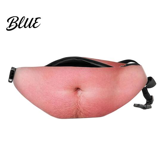 Lightweight Waist Bag for Parties Beer Belly Fanny Pack Funny Hairy Bag Realistic 3D Big Pack Belly Dad Bod Gag Gift Men Husband Practical Storage