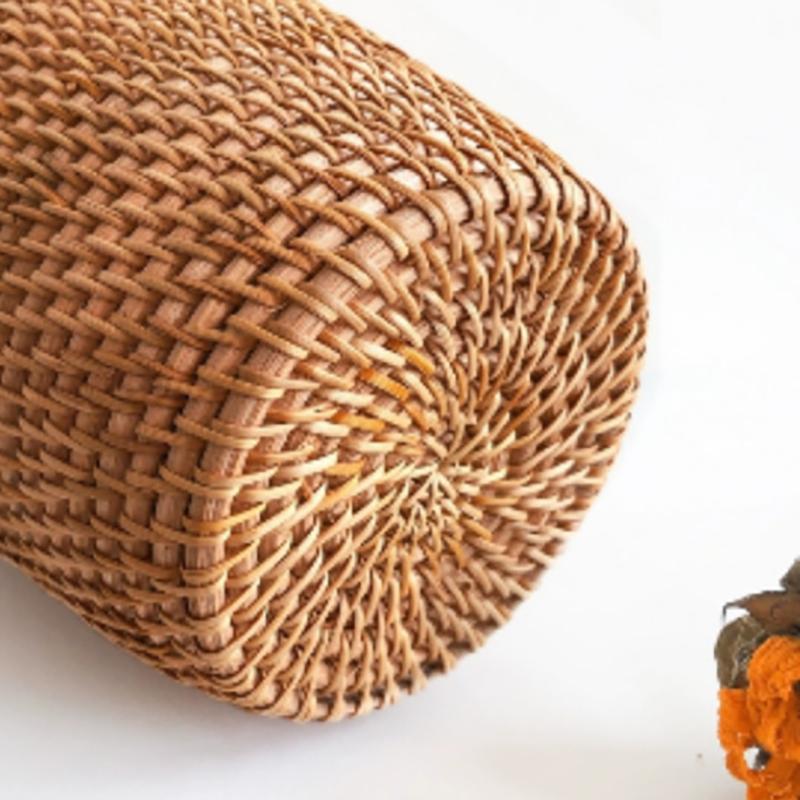 Kreative handgemachte Rattan gewebte Vase getrocknete Blumenvase Blumenarrangement Home Decor Desktop Ornament Gartendekoration