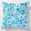 Blue Geometric Shiny Pattern Pillowcase Office Living Room Home Pillowcase Car Ornaments