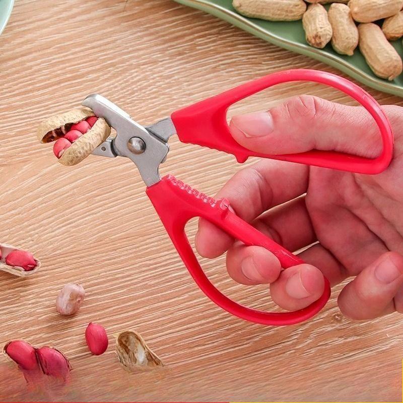 Stainless Steel Nut Cracker Multi-Function Sheller for Sunflower Seeds Peanuts Pistachios Hazelnuts Walnuts Kitchen Gadget Gift