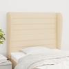 Maison Exclusive - Cream Headboard with Ears 83x23x118/128 Cm Fabric