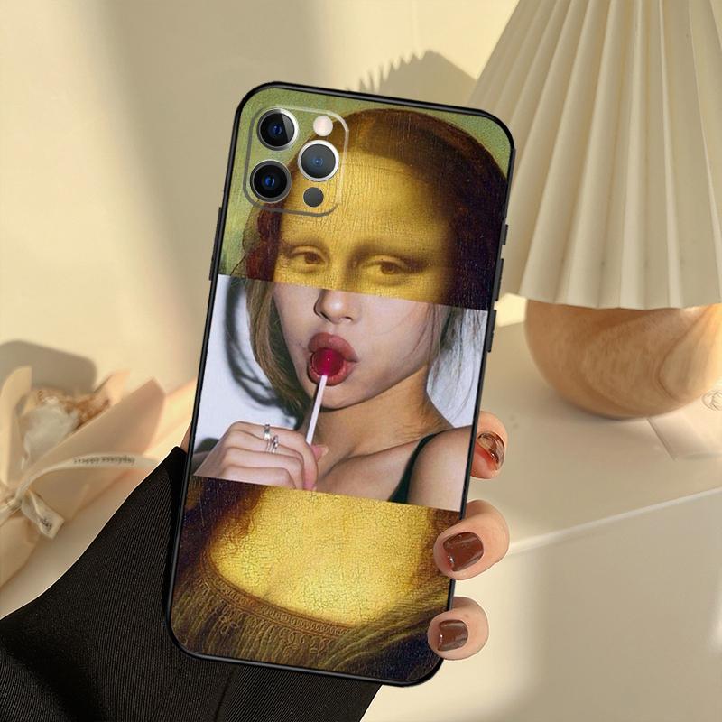 Leonardo da Vinci Mona Lisa Art Phone Case For iPhone 15 14 13 12 11 16 17 Pro Max 13 mini 15 16 Plus 16e 17 Air Cover Funda