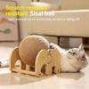Elephant Shaped Cat Scratcher Solid Wood Stable Triangular Sisal Ball  Toy for Home Pet Cats