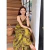 Dress for Women Summer Casual Long Loose A-line Chiffon Ankle-length Spaghetti Strap Beach Holiday Dresses