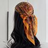 1 Pcs 27.5 Inches Satin Head Scarf Silk Like Hair Scarf Stain Bandana Hair Wrap Neck Scarf For Women(Brown)