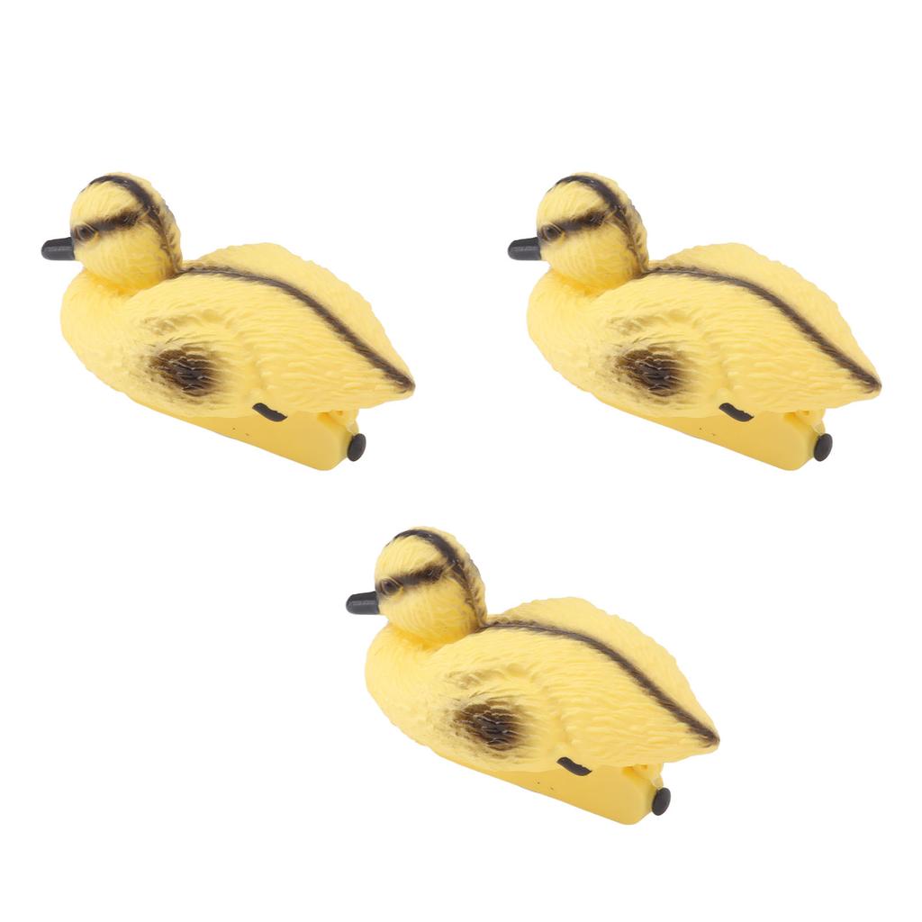 3Pcs Floating Yellow Duckling Realistic Plastic Duck Fish Pond Ornament for Garden Swimming Pool Fishing Pond Water