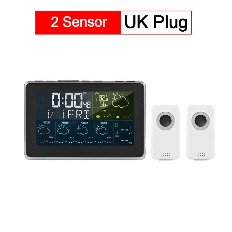 Tuya WiFi Smart Weather Station APP Control Digital Temperature Humidity Monitor, 5 Days Weather Forecast, 3 Alarm Clock Models