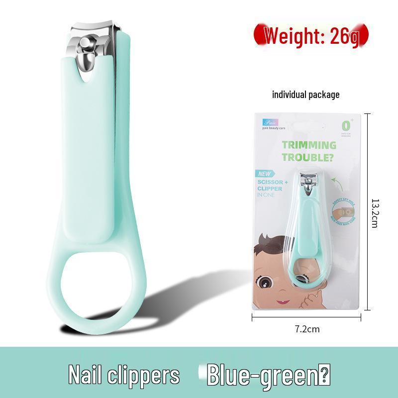 Child-Safe Anti-Pinch Baby Nail Clipper Set - Anti-Splash, Cute Design, Portable for Kids and Students